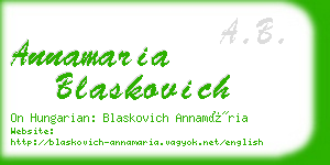 annamaria blaskovich business card